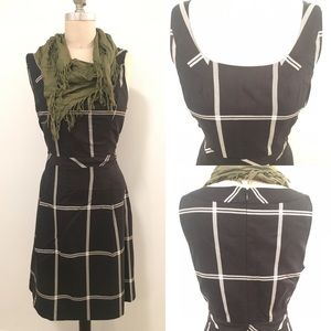 GAP Black & White Plaid Striped Dress